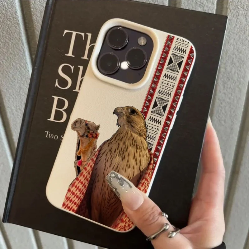 نمط فني تقليدي من Hunter Camel لهاتف iPhone 16 Pro Max، متوافق مع iPhone 15 Pro Max/14/13 Pro/12 #4