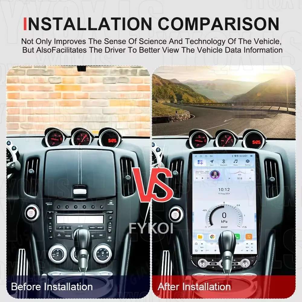 14.5inch Android Multimedia Video Player For Nissan 370Z Z34 2009-2021 Carplay Stereo Car GPS Navigation 4G WiFi Bluetooth Audi