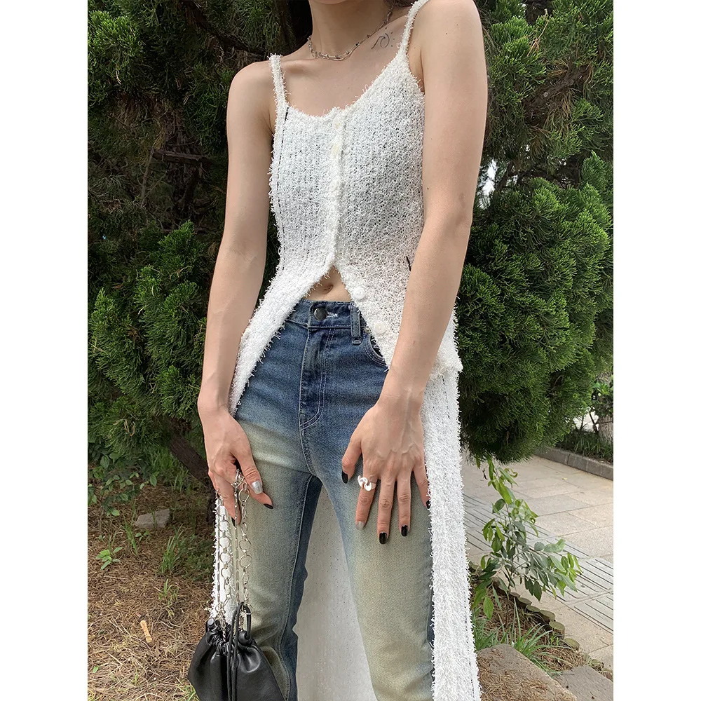 Micro calças retrô lavadas para mulheres, jeans casual slim, versão coreana, personalidade interna, início do outono, 2023