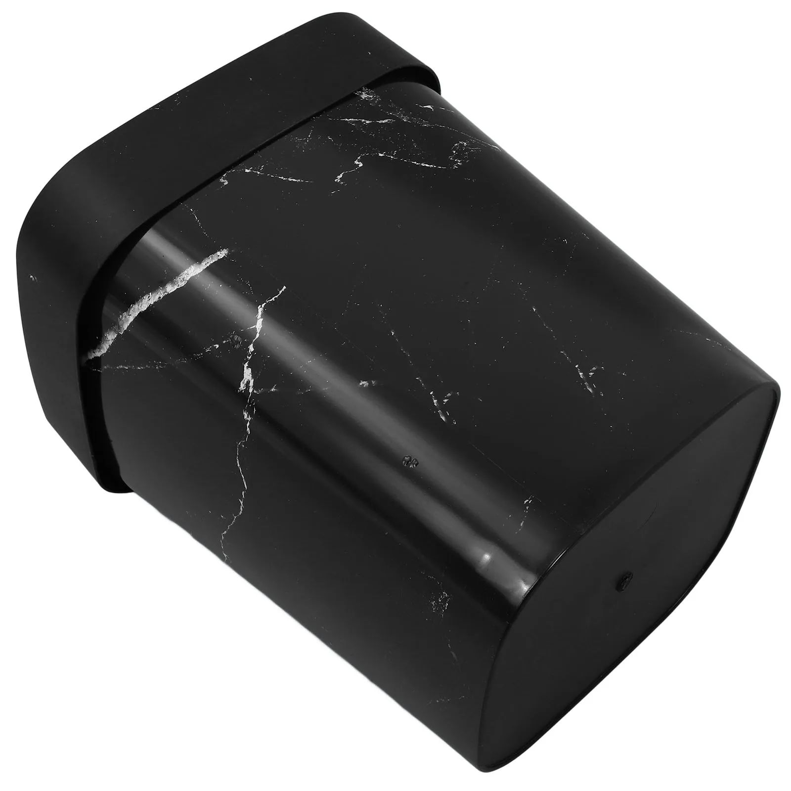 

Marble Pattern Trash Can Square Plastic Waste Bin for Kitchen Bathroom Bedroom Office Sturdy Modern Design Smooth Finish Home