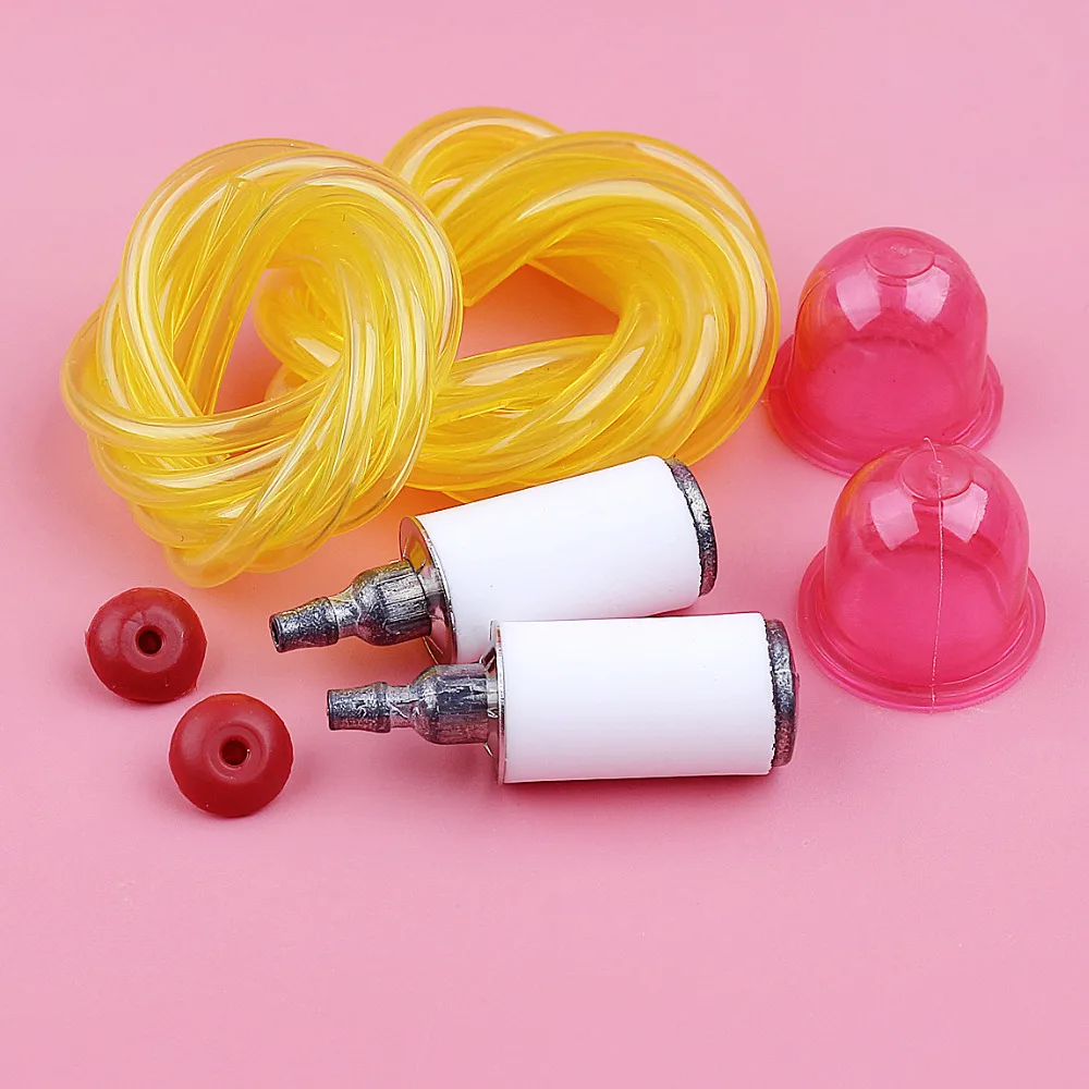 Fuel Filter Line Hose Primer Bulb Check Valve Kit For Poulan P1500 P2500 P3500 P4500 PP025 PP125 PP325 Trimmer Part