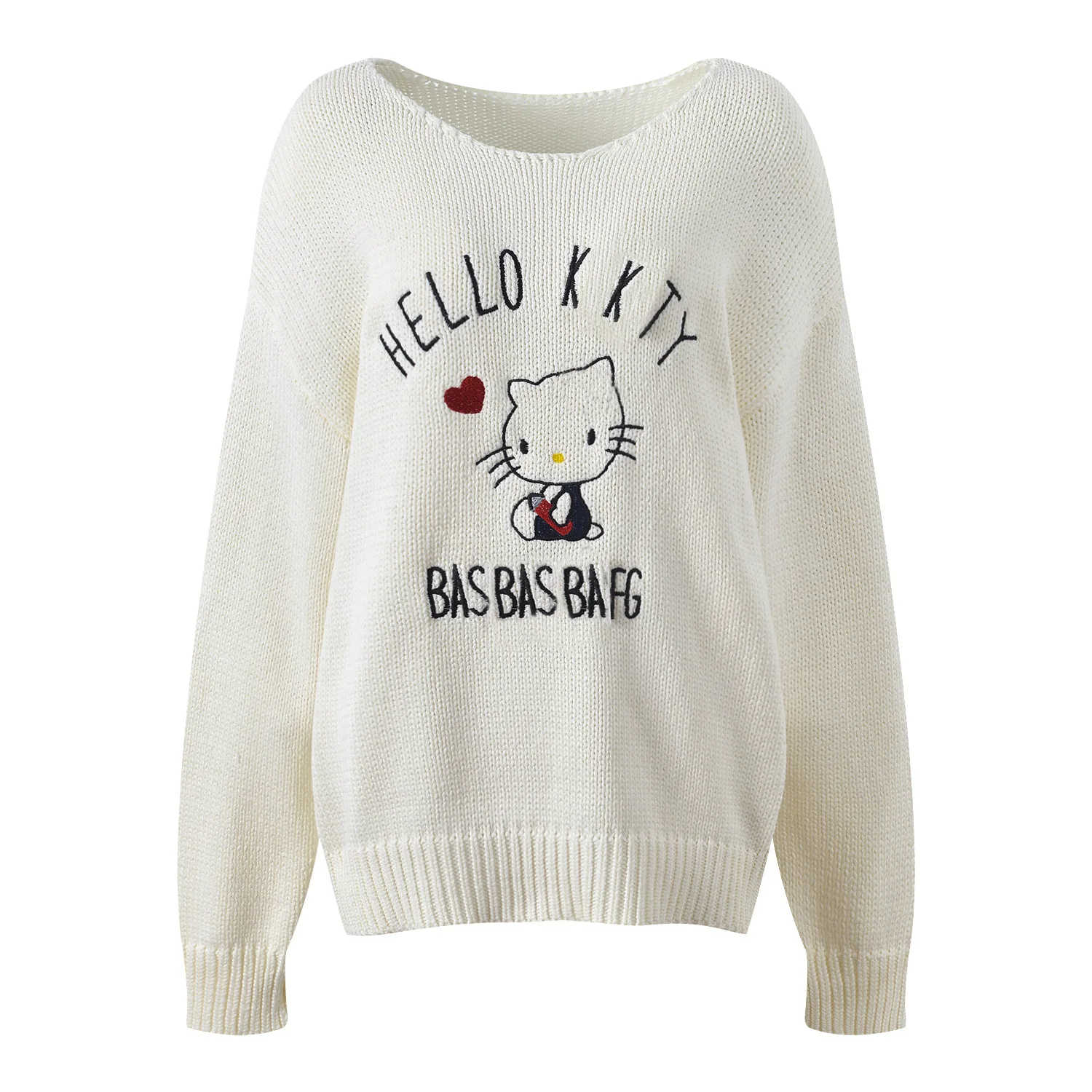 

Модный вязаный свитер с буквенным узором, круглый дизайн Ne, модный универсальный женский трикотаж Agel для поездок на работу