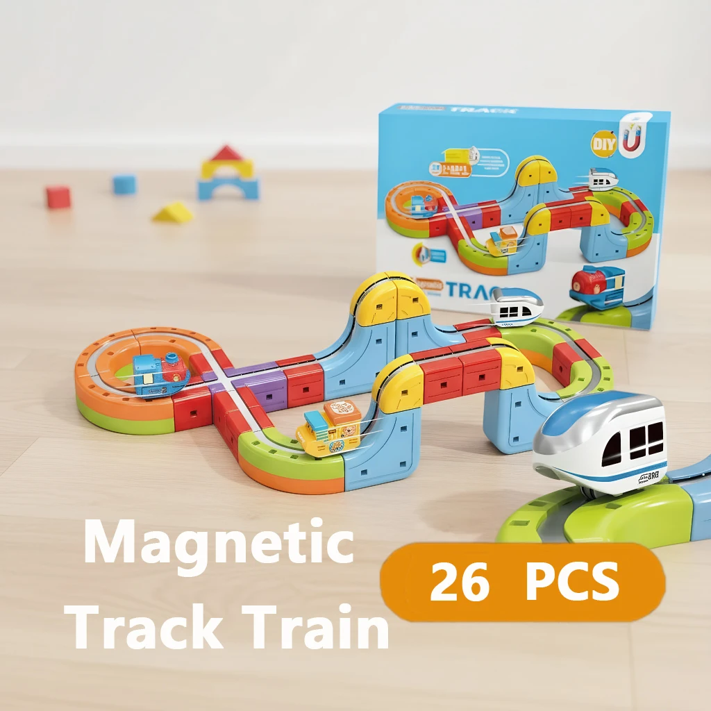 

Набор магнитных поездов, набор электрических поездов для детей, игрушка «сделай сам», обучающий набор для развития мозга для мальчиков и девочек в возрасте 3, 4, 5, 6, 7, 8, 9, 10 лет