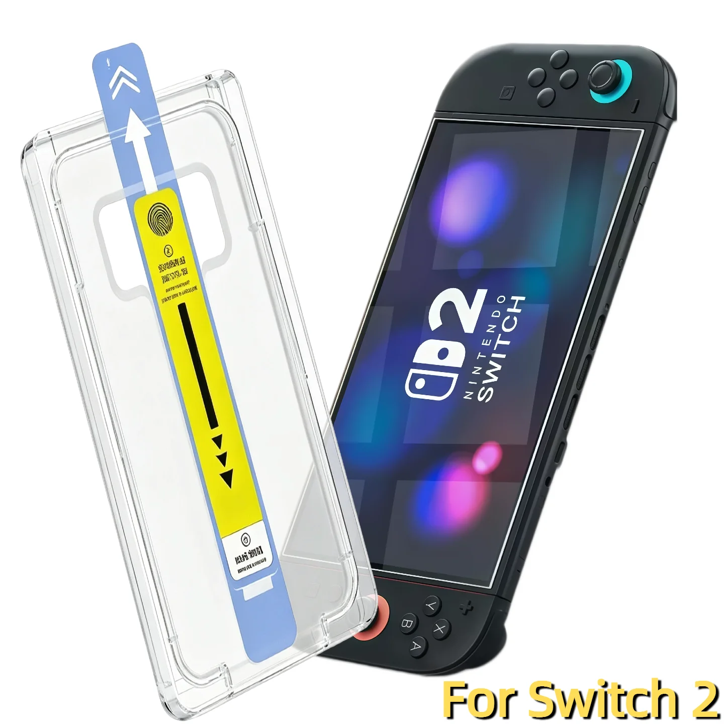 For Switch 2 OLED Tempered Glass Screen Protector 9H Hardness Anti-Scratch Bubble-Free Alignment Kit with No Dust