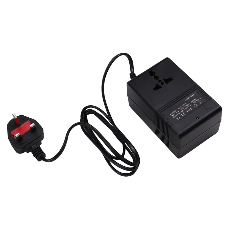 B69C 300W Voltage Converter Universal Power Adapter UK Plug Inverter Travel Voltage Transformer