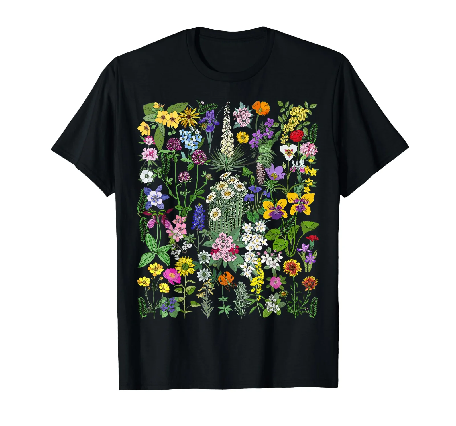 Flower Graphic Tees Wildflower Floral Gardening Men's Unisex T-Shirt Size S-5XL