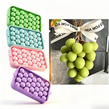 Grape Ball Silicone Molds Set One String Round Beads DIY Kitchen Soap Candle Ice Cube…