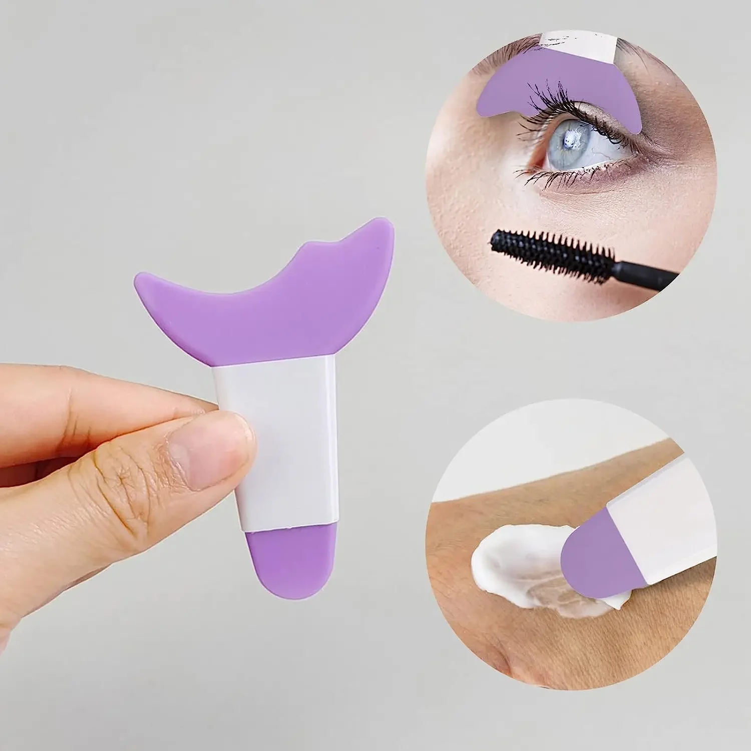 vvocci Silicone Mascara Eyelash Shield Applicator Guard Tool Multifunction Eyelash Eyeshadow Pads Reusable Eyelashes Guide Tool