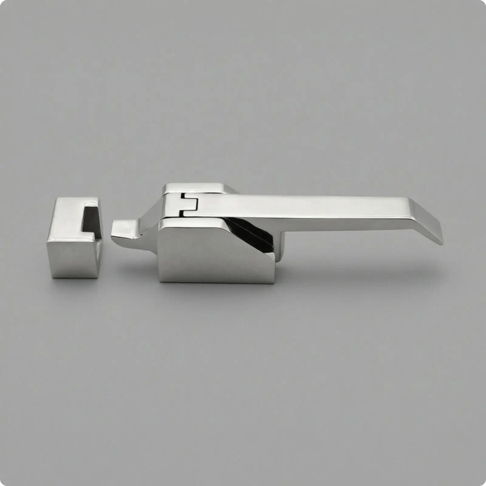 Durable Metal Door Handle with Built-in Latch for Cold Storage and Test Chambers Zinc Alloy Compression Lock