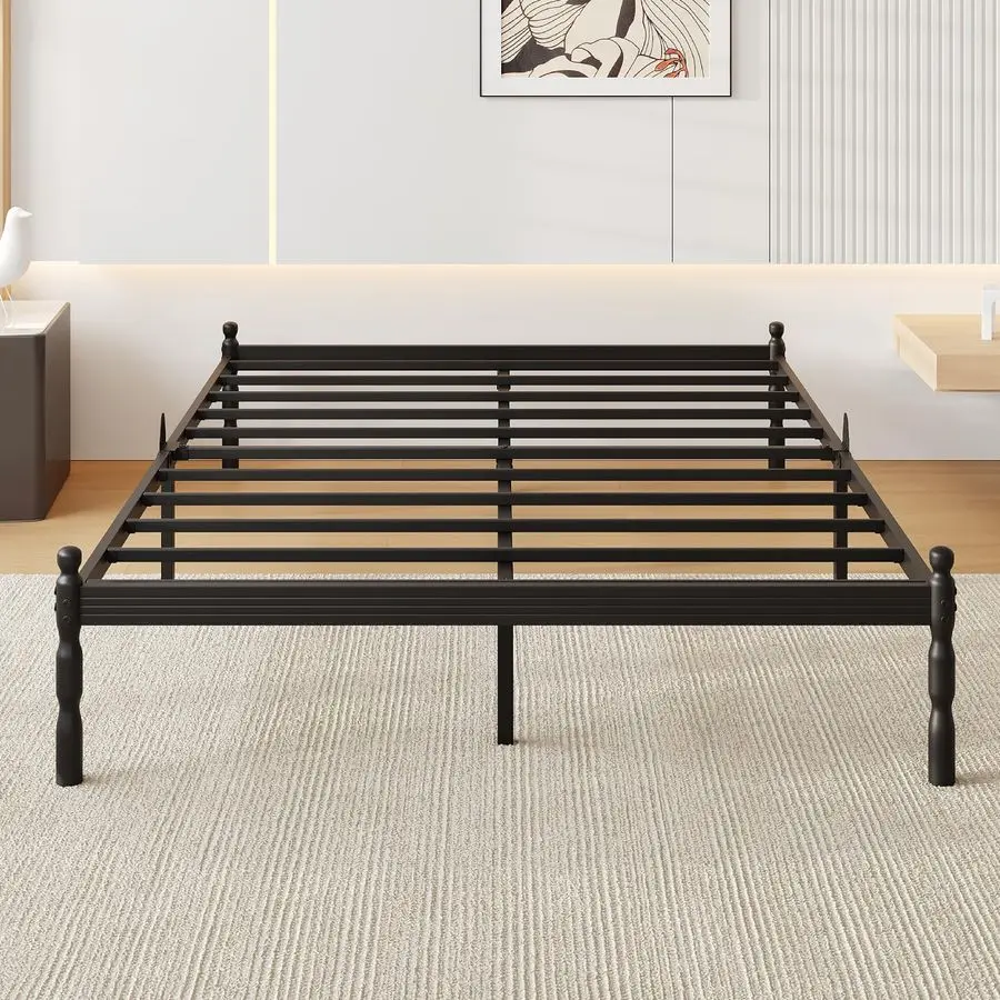 

Inch Full Size Bed Frame with 2 Pcs Mattress Slide Stopper, Platform Bed Frame Full Metal, No Box Spring Needed, Easy Assembly,