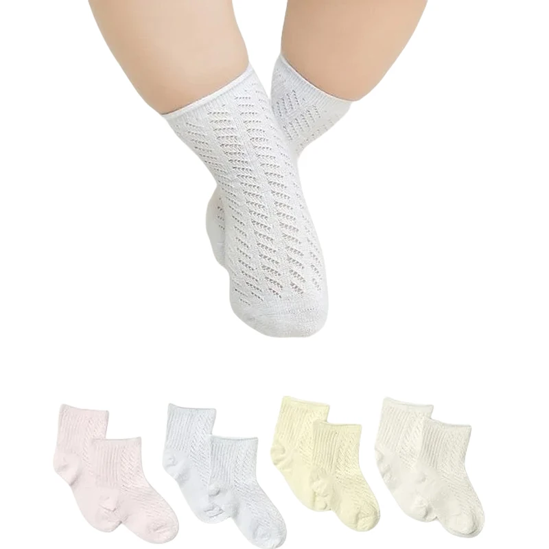 2023 New Summer Baby Super Thin Cotton Transfer Socks Large Mesh Hollow Out Infants Toddlers Boys girls socks No bone Boneless