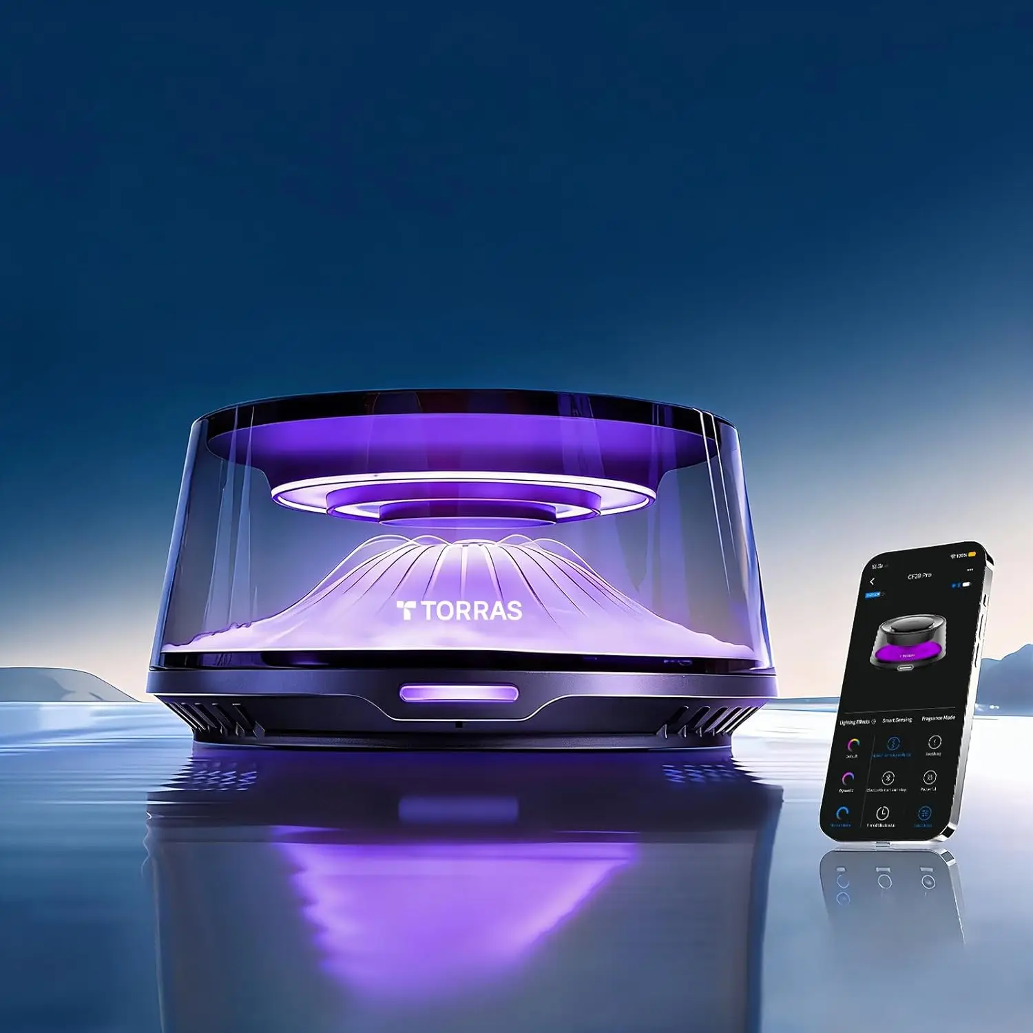 

Smart Car Air Freshener with App Control, Auto ON/OFF, Cherry Blossom & White Musk Scent, 2 Packs Lasts 5 Months