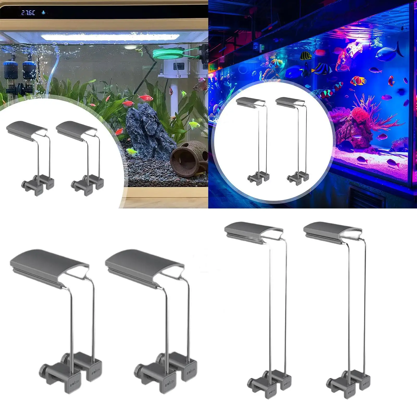 Stylish Metal Aquarium Lamp Brackets Adjustable Light Stand Holder for Fish Tank Decoration Setup