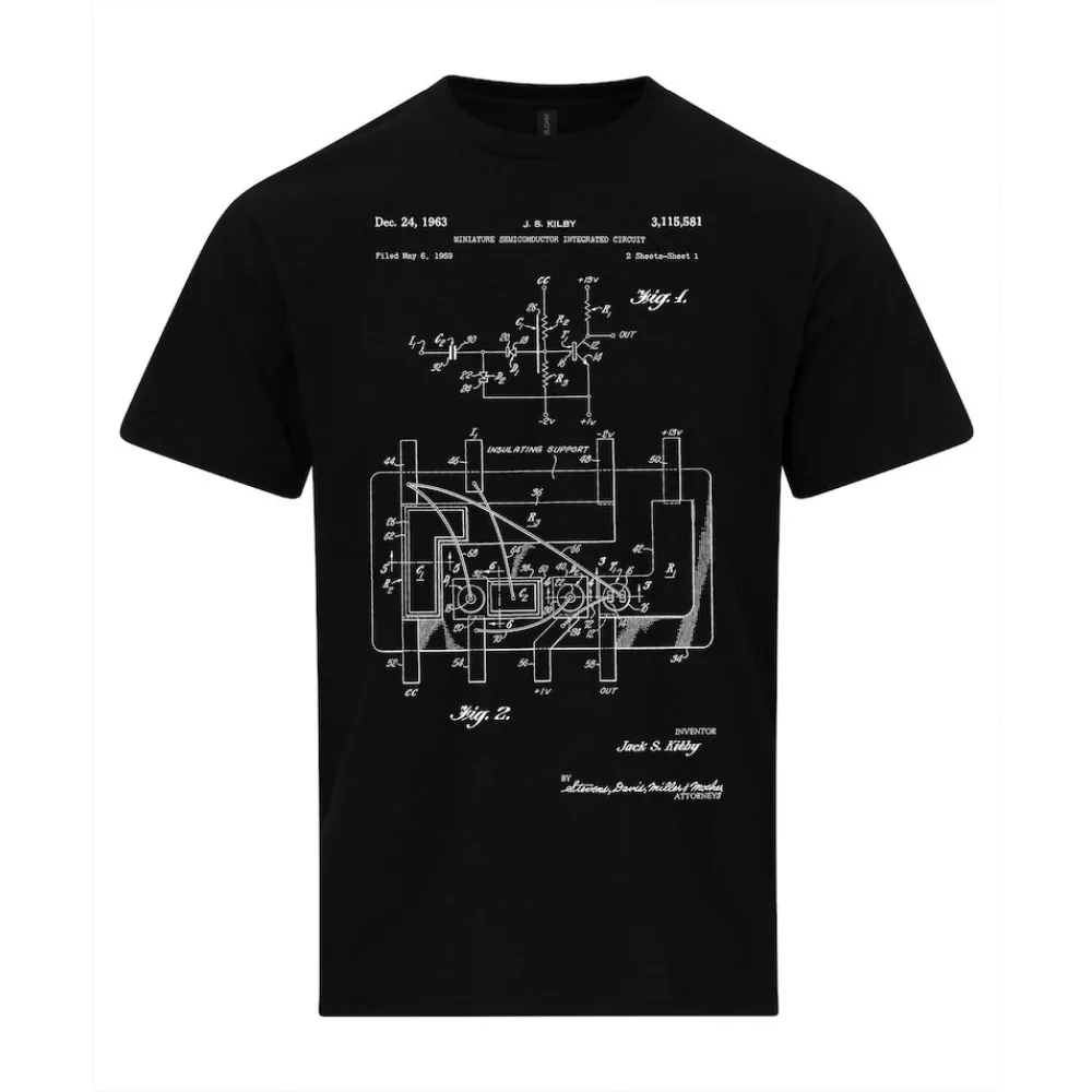 First Integrated Circuit Patent Electrical Engineer T-Shirt Harajuku Aesthetic Clothes New Arrival Harajuku Unisex Clothes
