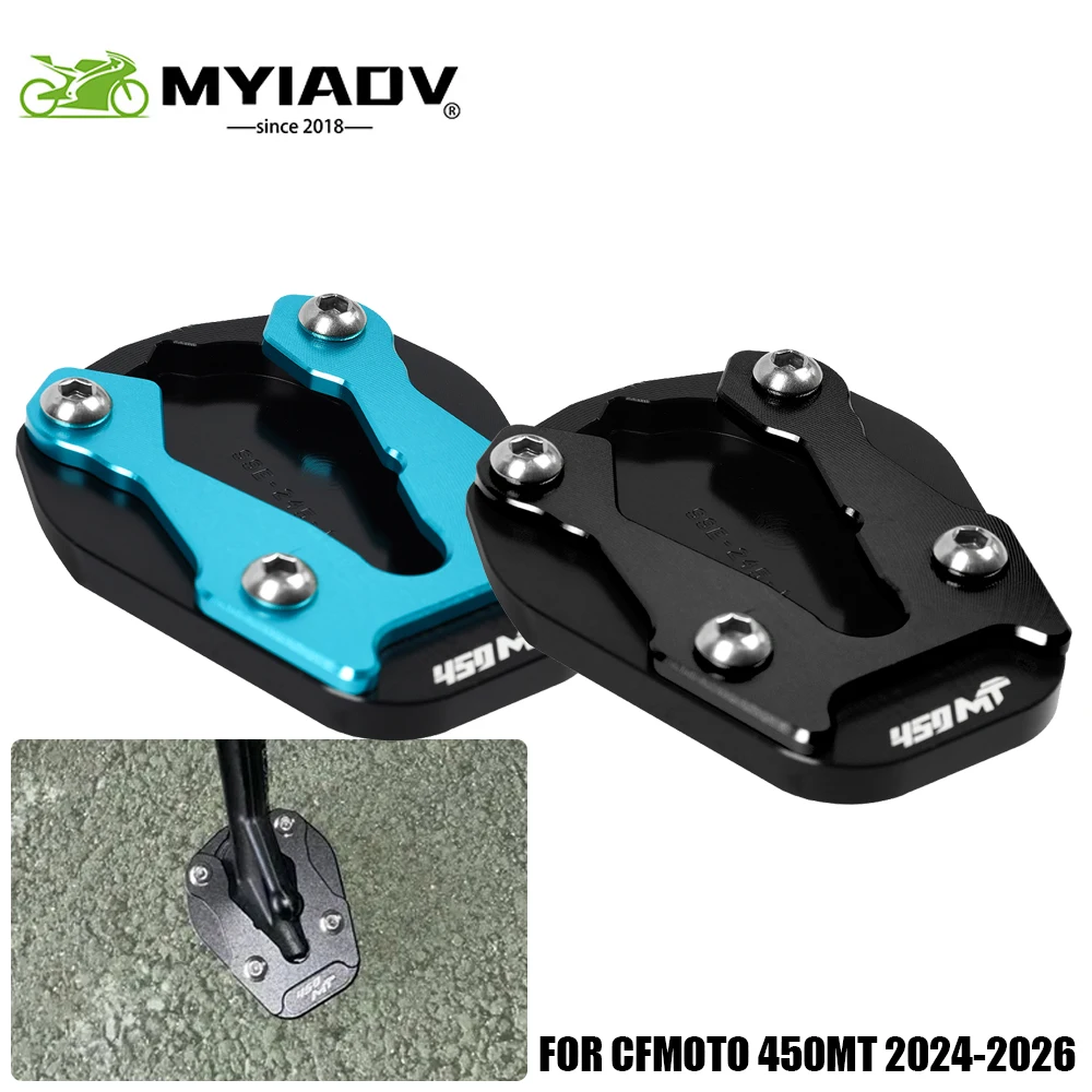 

For CFMOTO 450MT MT450 CF 450 MT 2024 2025 2026 Motorcycles Kickstand Extension Foot Side Kick Stand Enlarger Plate Pad