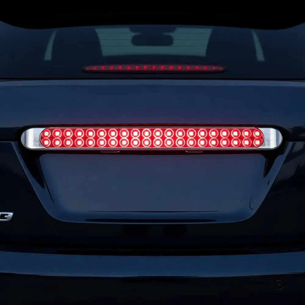 

17 Clear Lens Red LED Tail Light Bar - 40 LED 3rd Brake/Stop/Turn & Tail Light; DOT Approved, Sealed Waterproof Clearance Marker