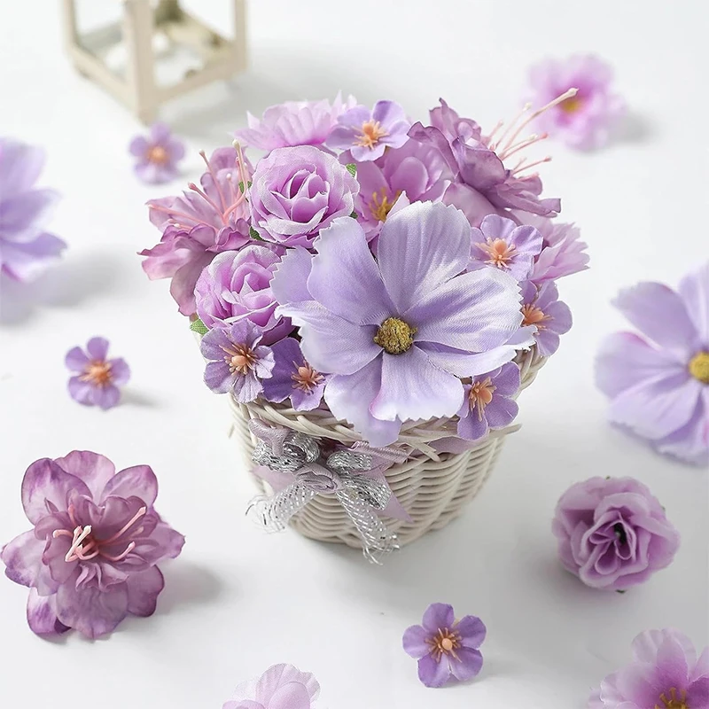 36Pcs 4cm Silk Rose Artificial Daisies Flower Heads for Craft Wreath Wedding Decor DIY Table Home Room Decor Fake Flowers - view 4