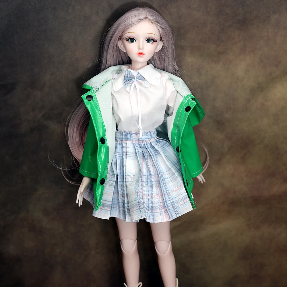 

Одежда для куклы принцессы 60 см, 1/3 Bjd, плиссированный костюм JKSuit, набор аксессуаров для девочек