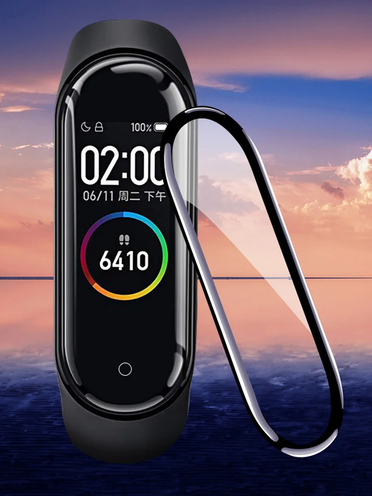 Glass Film for Mi band 9 8 7 6 5 Strap Screen Protector SmartWatch Accessories Miband5 miband6 for Xiaomi Mi band 4 5 6 7 8 film