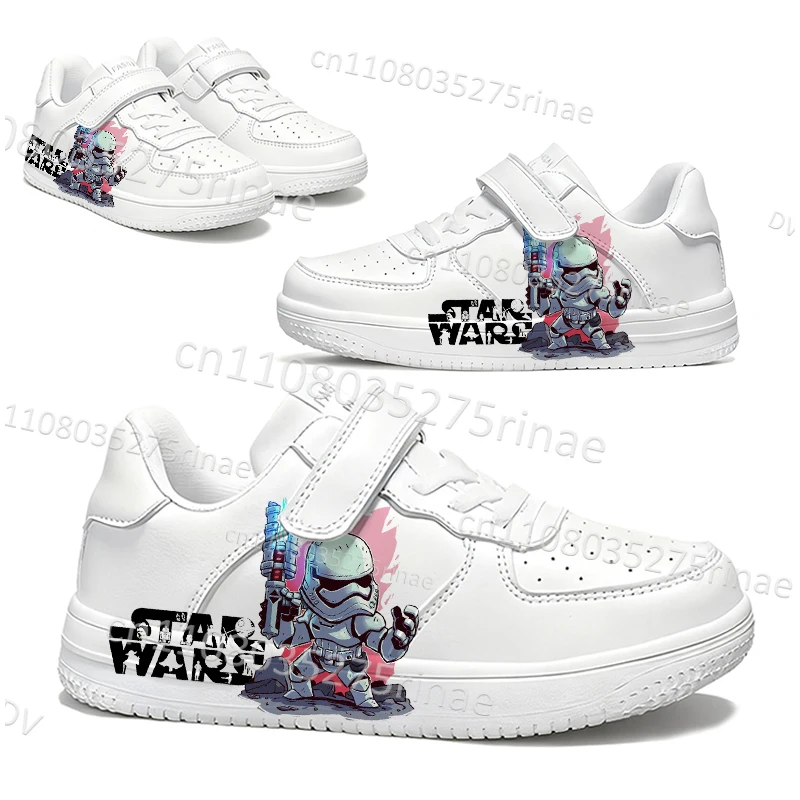 

Хит продаж: Детские кроссовки Star Wars с крутым принтом, простой модный дизайн, нескользящие, дышащие, для мальчиков и девочек, спортивная обувь, подарок 2026