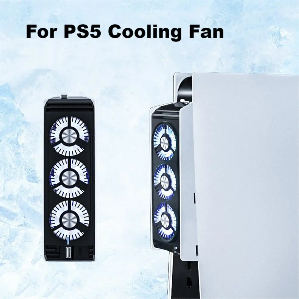 Upgraded Cooling Fan For PS5 Quiet Cooler Fan With LED Light For Playstation 5 Disc & Digital Edition Console Cooling System ﻿