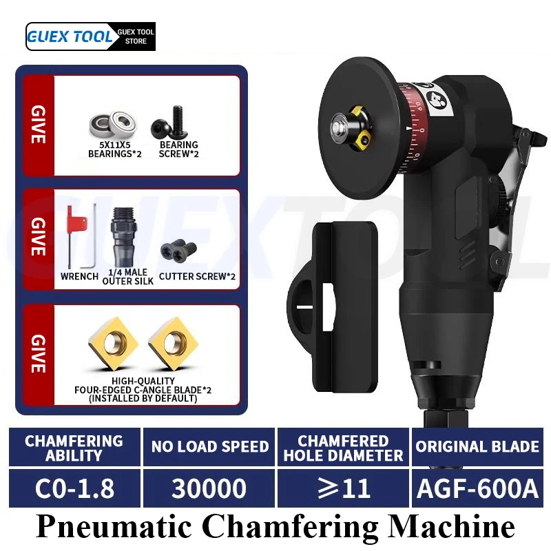 

Pneumatic Chamfering Tool, 45 Degree Metal Deburring Trimming Chamfering Machine,Chamfering Machine Arc Edge Beveler Kit