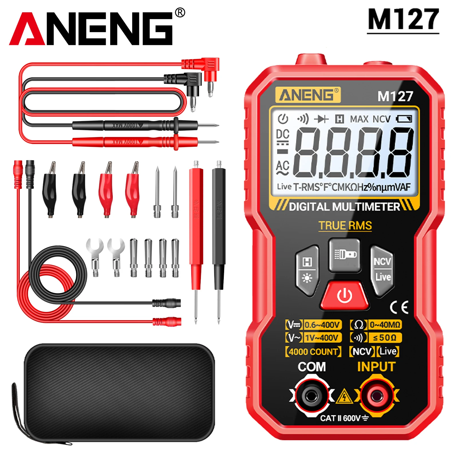 MINI Multimeter Tester AC/DC Spanningsweerstand NCV Sensing Ohmmeter Zero-fire Detect Line Multifunctionele meter Elektrisch gereedschap