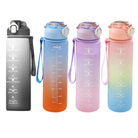 1L Sports Water Bottle Home Gym Travel Drinking Leakproof Bottle with Straw BPA Free Kettle with Handle Drinkware