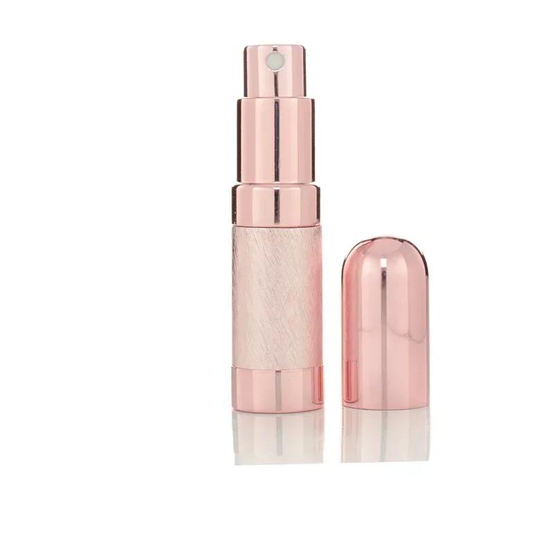 10/50pcs 6ml Refillable Mini Perfume Glass Bottle Traveler Aluminum Spray Atomizer Travel Perfum Spray Bottle