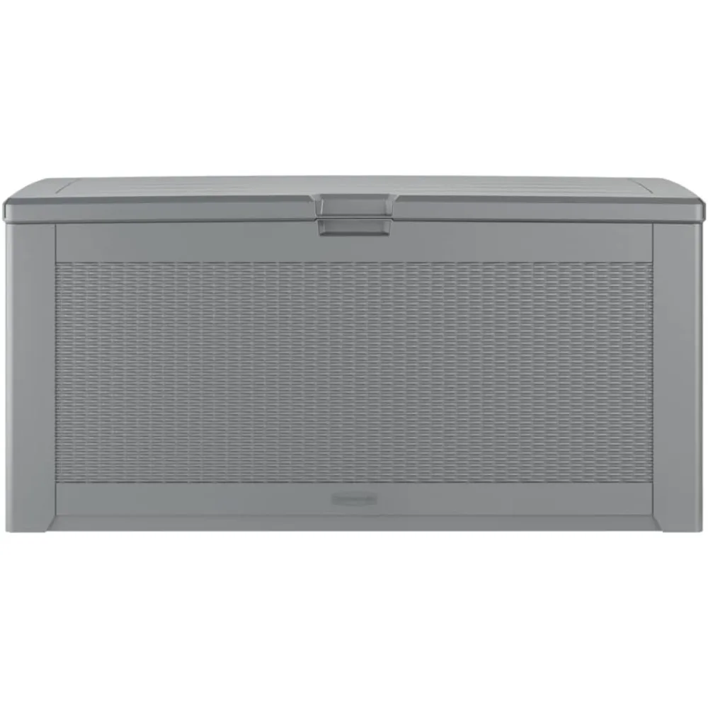 Extra Large Resin Outdoor Storage Deck Box (134 Gal), Weather Resistant, Gray, Deck Organization for Home