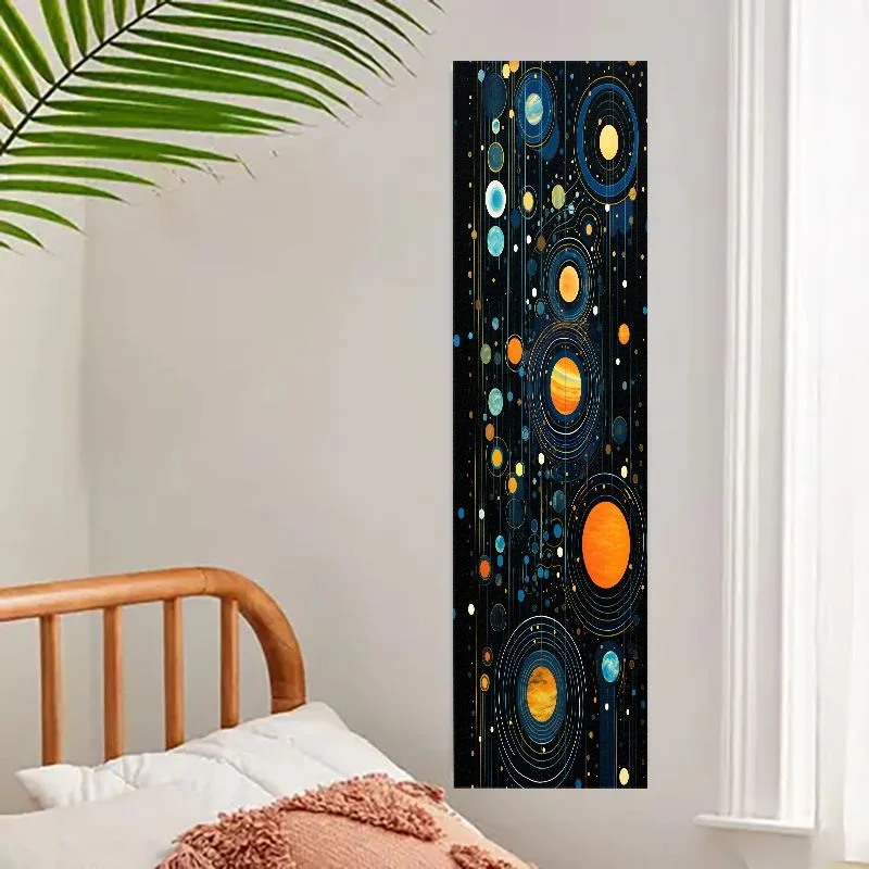 VIKAMA Chakra Tapestry – 7 Healing Energy Symbols, Neon Yoga Wall Art for Bedroom Decor