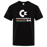 Summer Commodore 64 Print T Shirt C64 SID Amiga Retro Cool Design Street Short Sleeve Top Tee Cotton Clothing Loose Men T-shirts