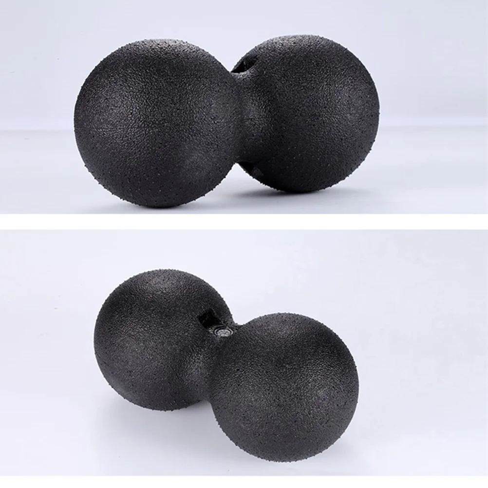 

2pcs Peanut Massage Ball Yoga Muscle Roller Physical Therapy Balls Spine Massager for Sore Muscles Tension Relief (Black)