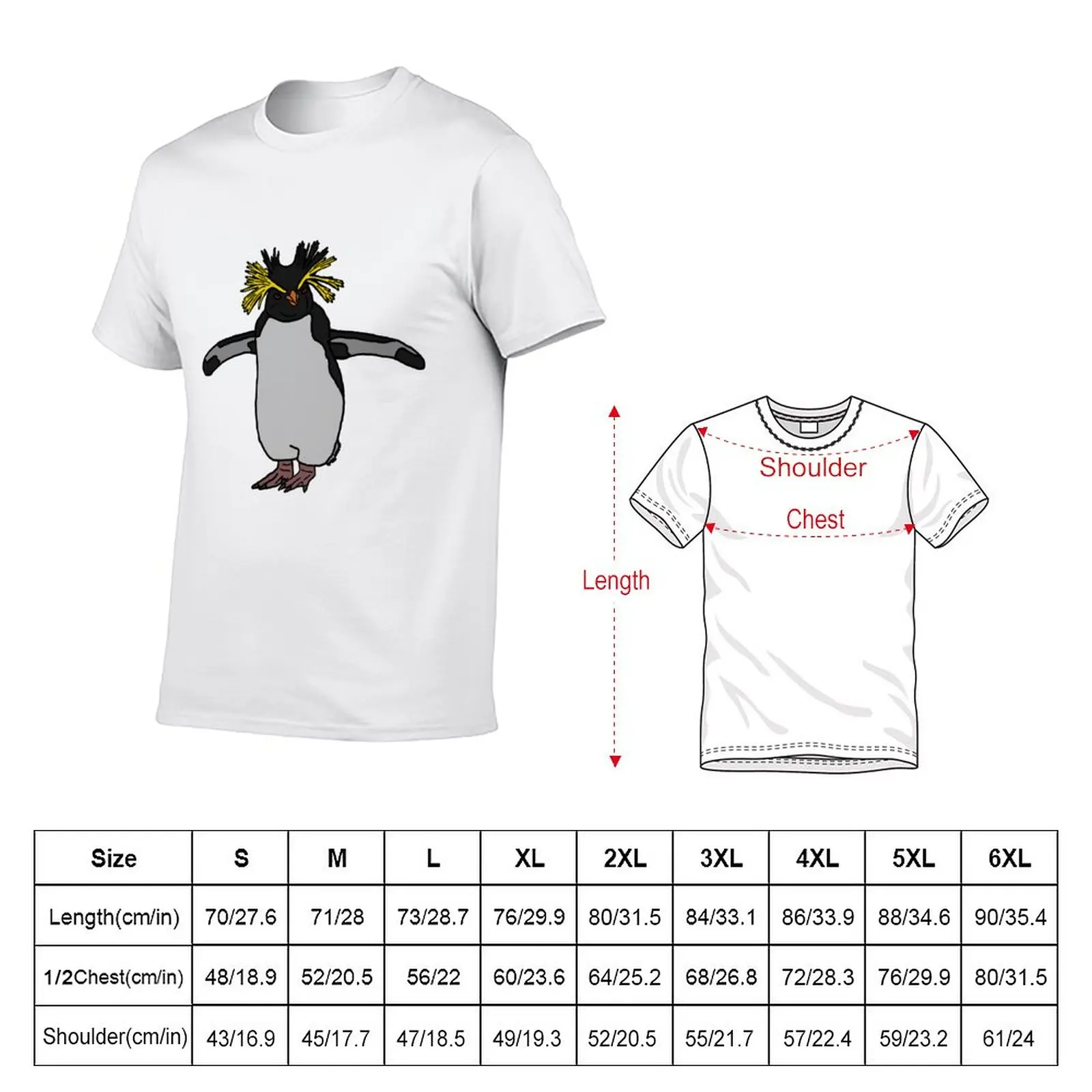 New Northern Rockhopper Penguin T-Shirt t-shirts man plus size tops t shirts for men cotton