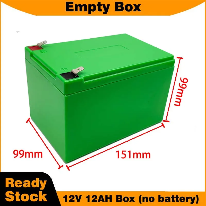 Empty Plastic Case Green Color for 12V 12AH waterproof storage box for DIY 32650 pack replacement parts for repair or DIY