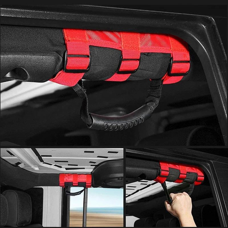 Grab Handles Prefect Fit For All Roll Bars Design For Jeep Wrangler YJ LJ TJ JK JL 1987-2020 & Jeep Gladiator JT ATV UTV