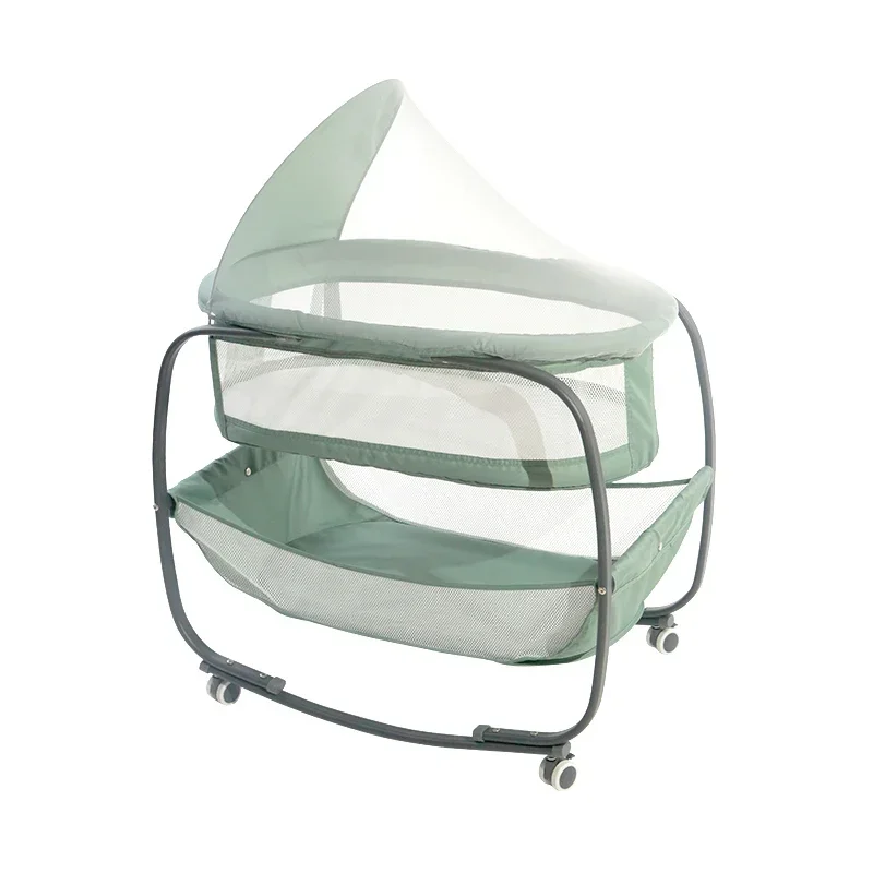 

Frame Bassinet Promotional Price Portable Metal for New Born Baby Chinese Electric Automatic Rocking Swing Bed Cribs Su