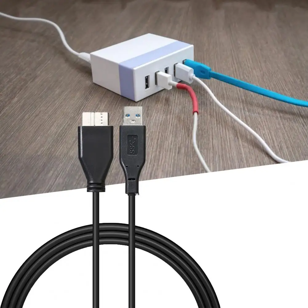 Hard Disk Drive Data Cable Useful Extension Cable Hard Disk Drive Data Cord USB 3.0 A Male to Micro B Power Cable