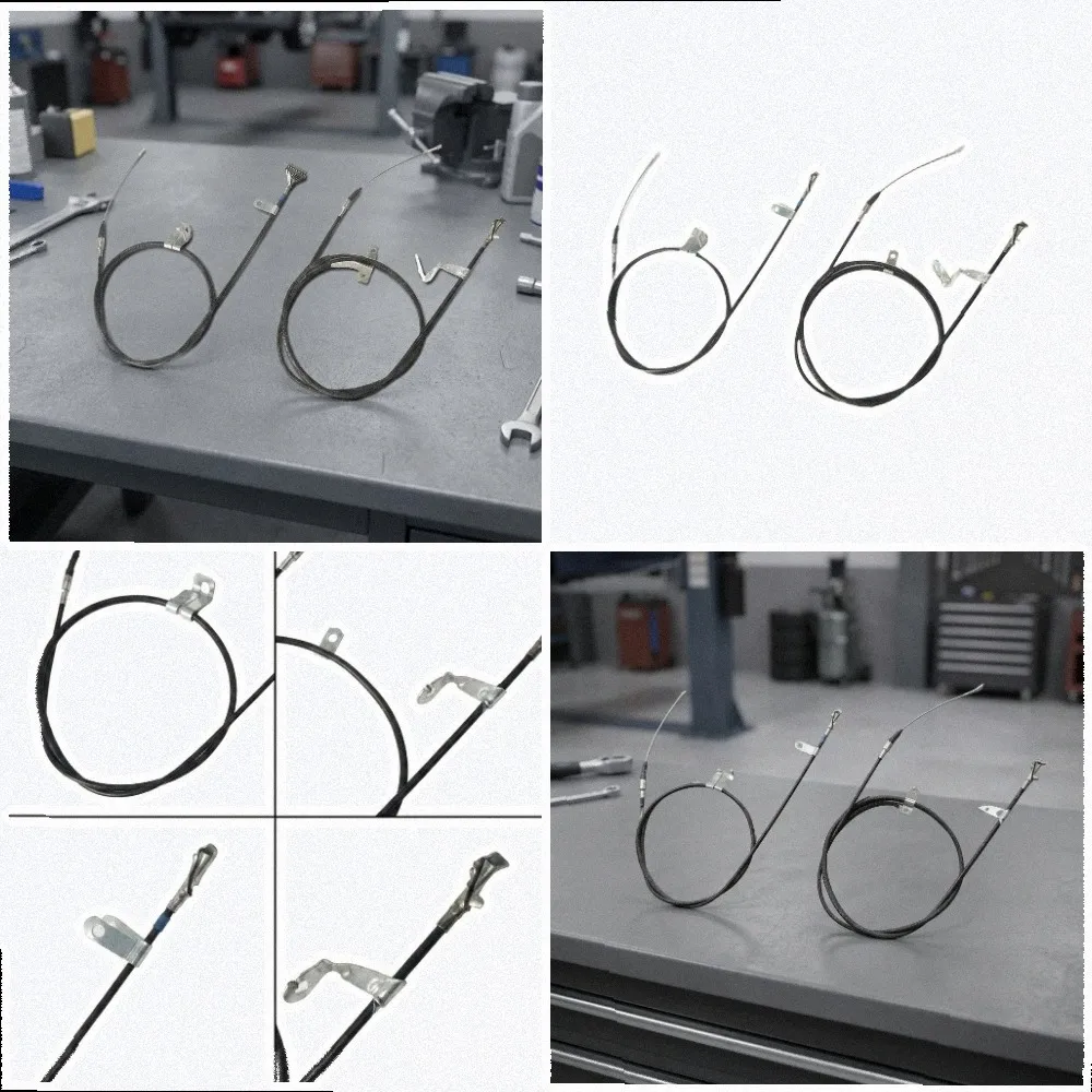 For Rear Wheel Braking Rear Handbrake Cable Auto Brake Wire Set Non-deformation Design Quick Installation Process