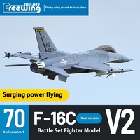 Freewing Flying Wing Model 70mm F-16 V2 Version Fixed Wing Assembled Electric Ducted Jet Model Airplane Toy