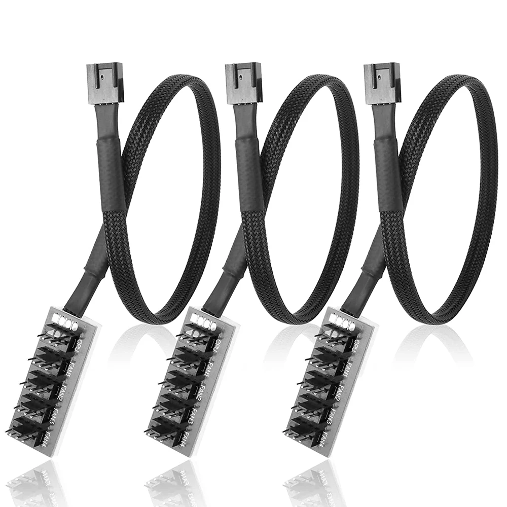 Für PWM-Lüfter verteiler kabel 4-poliges PWM-Lüfter verteiler kabel 5-Port-Lüfterverteilerkabel CPU-Lüfter verteiler nabe