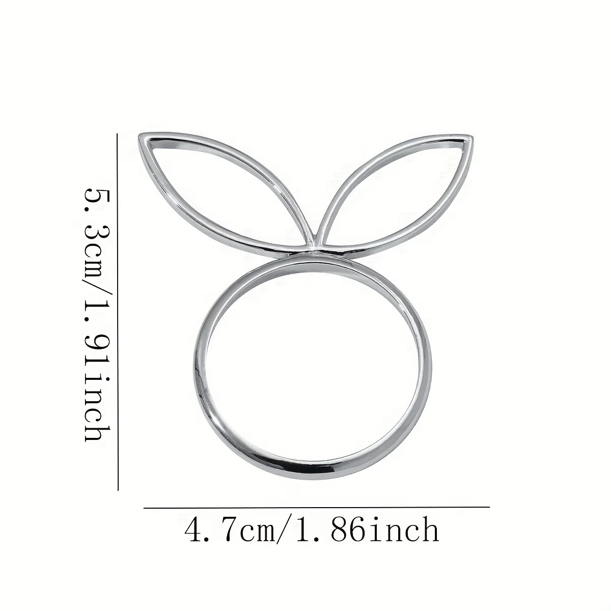 10pcs Easter Bunny Ear Napkin Rings - Metallic Golden Rabbit Ears with Polished Finish,Table Decor for  Festive Table Setting