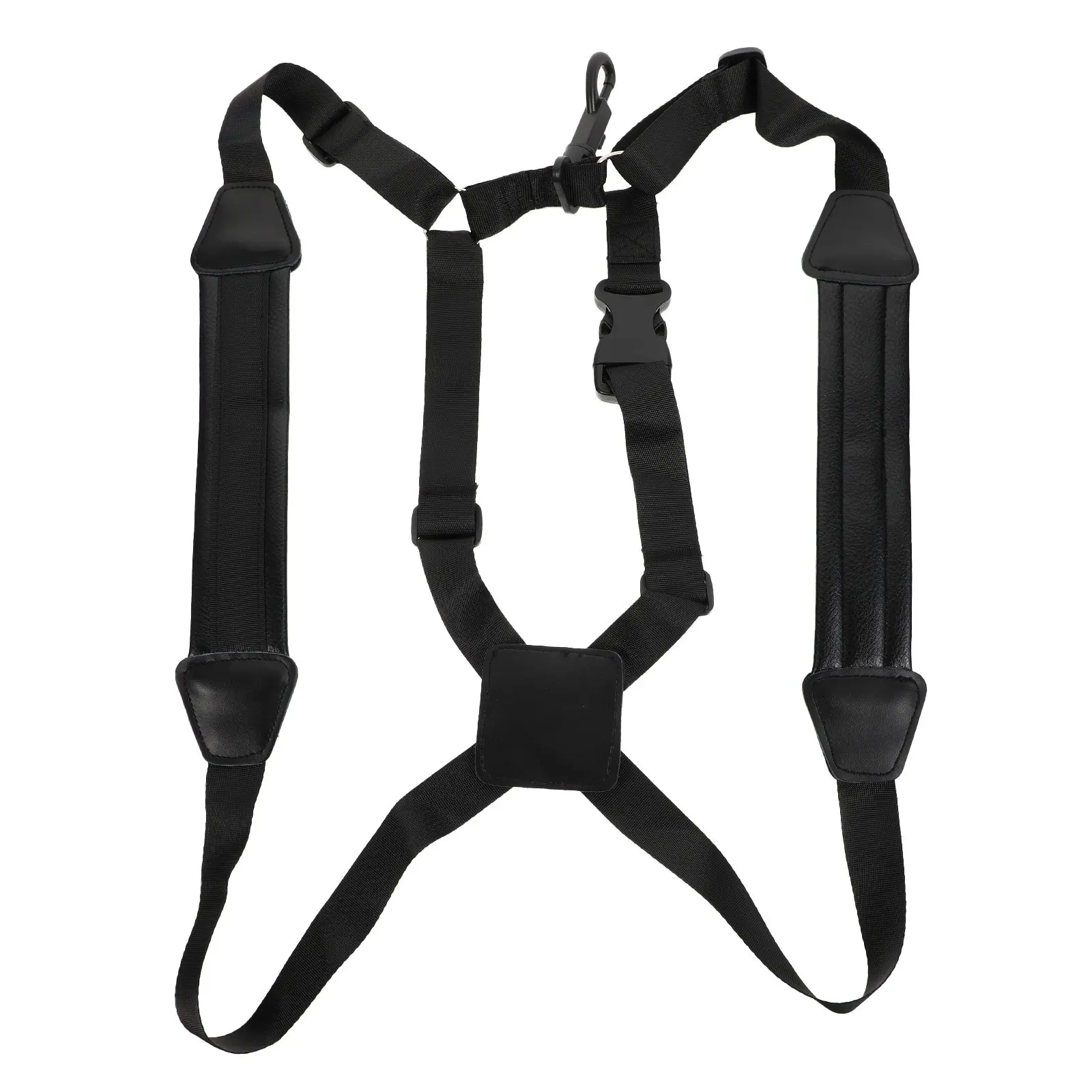 

Универсальный двойной плечевой ремень для саксофона, черный, высокопрочный, легкий, эргономичный дизайн, снижает нагрузку на шею и спину