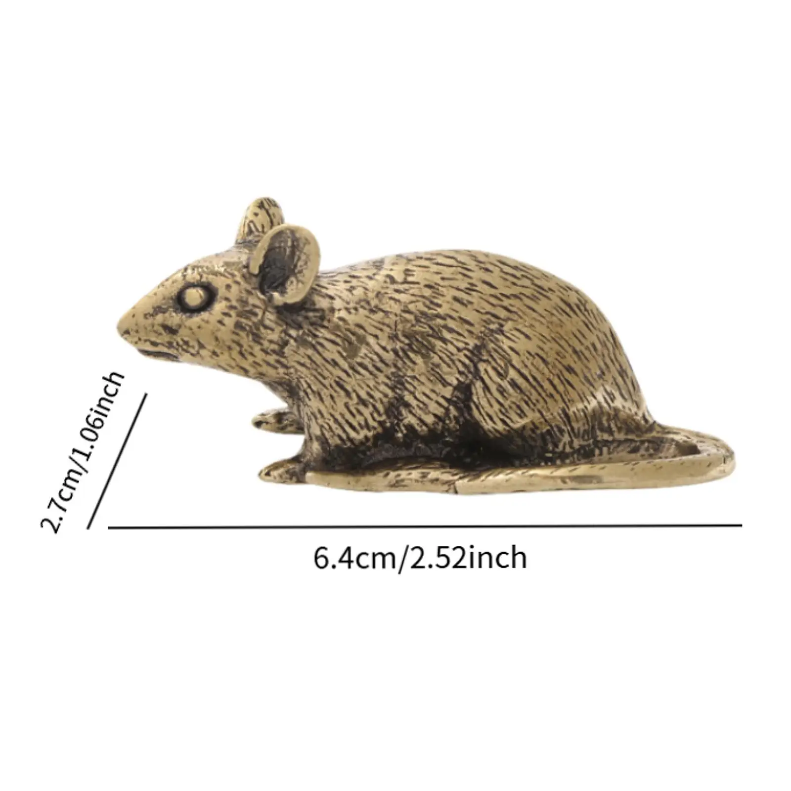 Mouse Sculpture Teapet Rat Figurine Animal Sculpture Animal Mouse Decor Small Feng Shui Decor Collectible for Bedroom Shelf