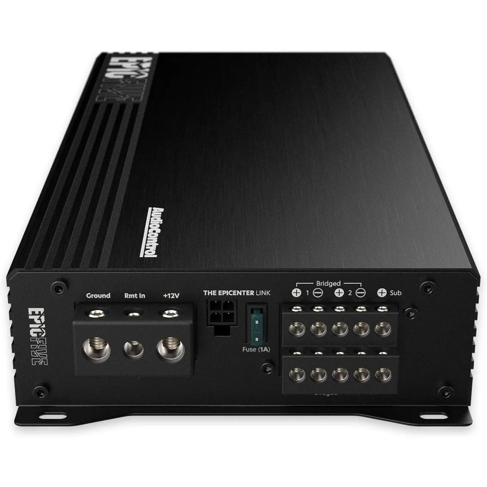Epic Series 1100 Watt RMS 5-Channel Car Audio Amplifier, Class D, Epic Boost, Subsonic Filter, High-Pass/Low-Pass Filters