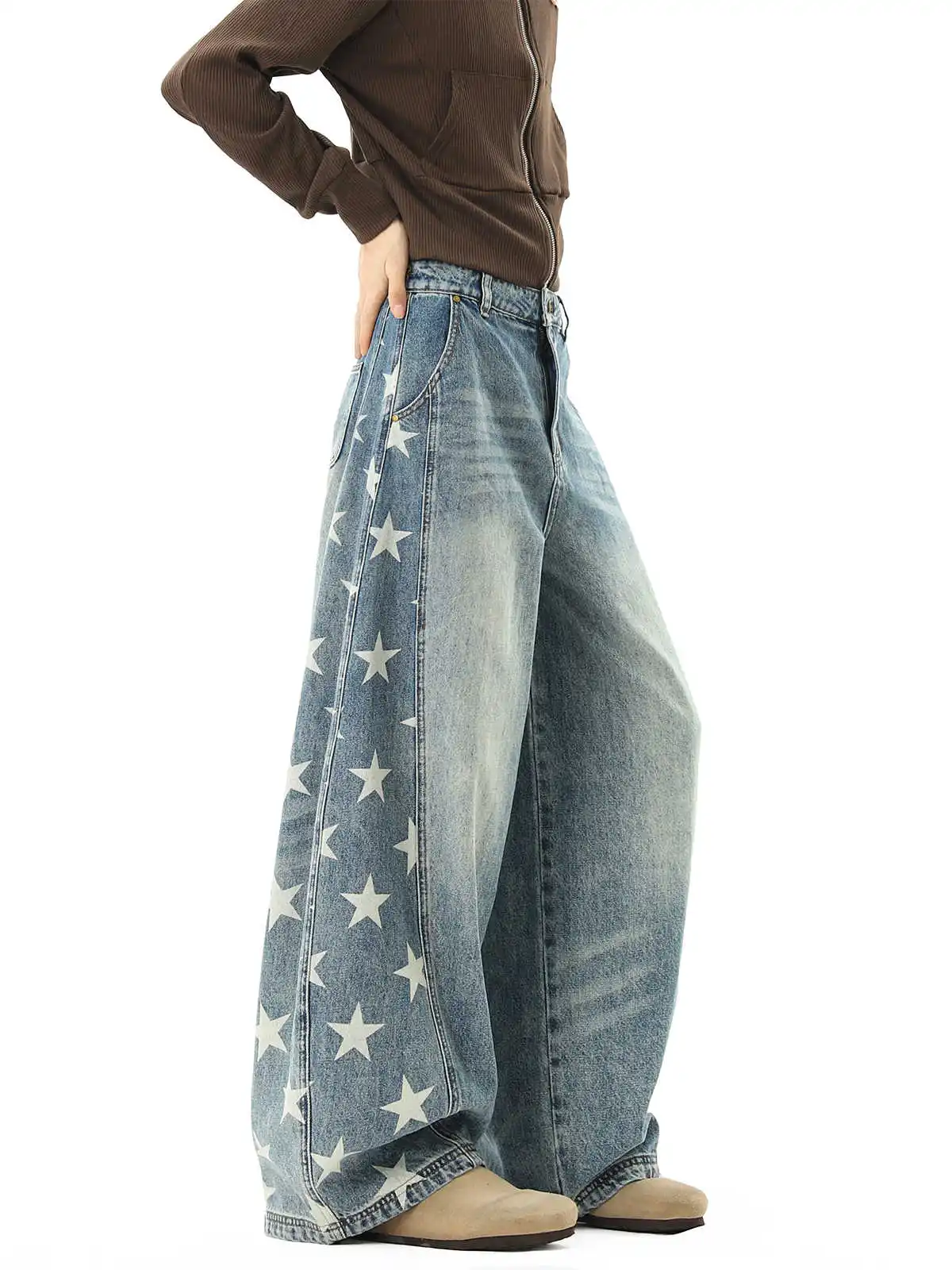 

Женские синие джинсы-карго Y2k, мешковатые широкие джинсовые брюки в стиле Харадзюку, винтажные джинсовые длинные брюки большого размера, японская одежда 2000-х годов, новинка