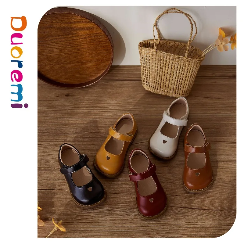 

Ins Handmade Kids Boutique Boots Light Luxury Cowhide Fashion Love College Style Soft Sole Oxford Children Small Leather Shoes