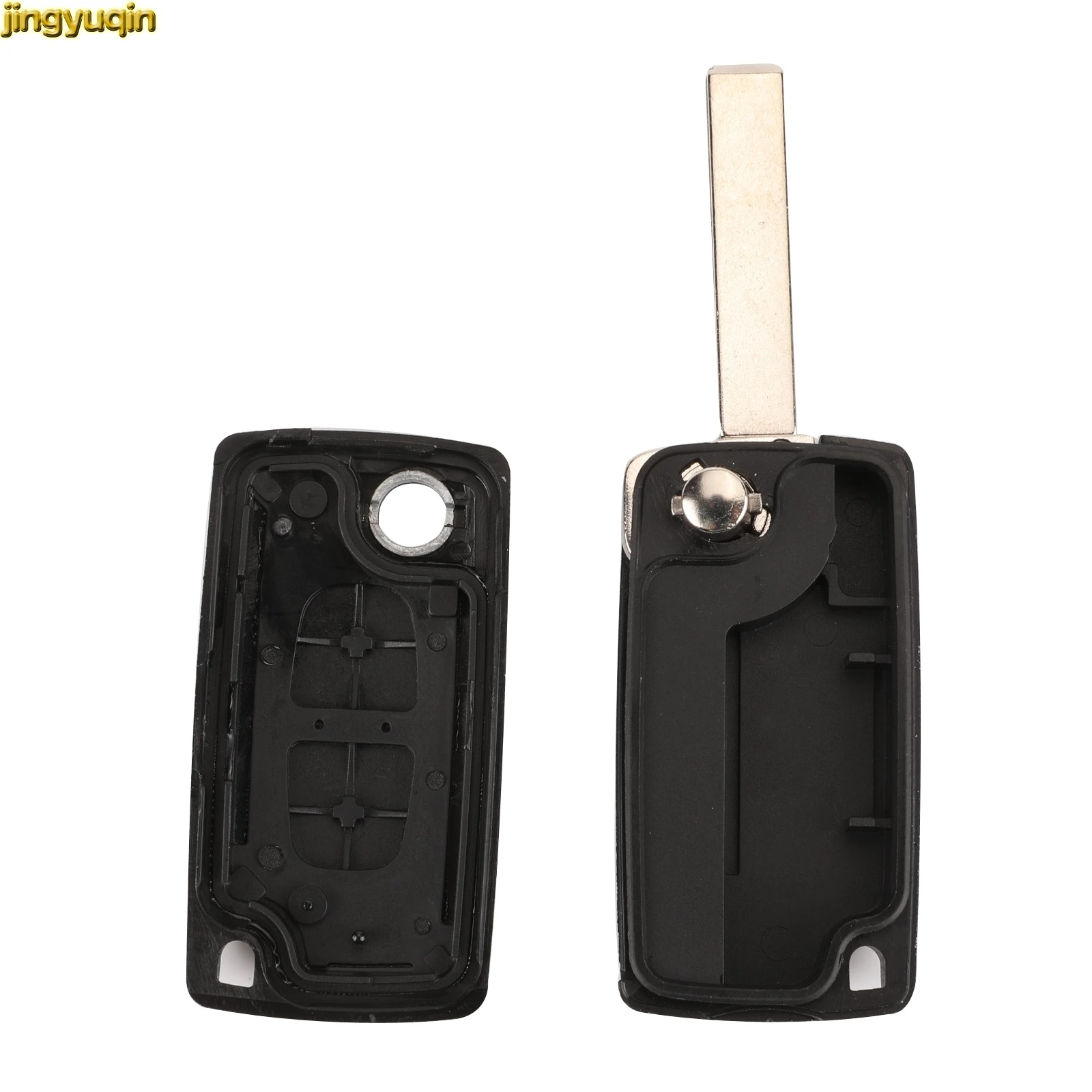 Jingyuqin Remote Flip Car Key ASK/FSK 433MHZ ID46 For Citroen C2 C4 C5 C8 Peugeot 307 308 607 VA2/HCA CE0523/0536 2/3/4BTNS Fob