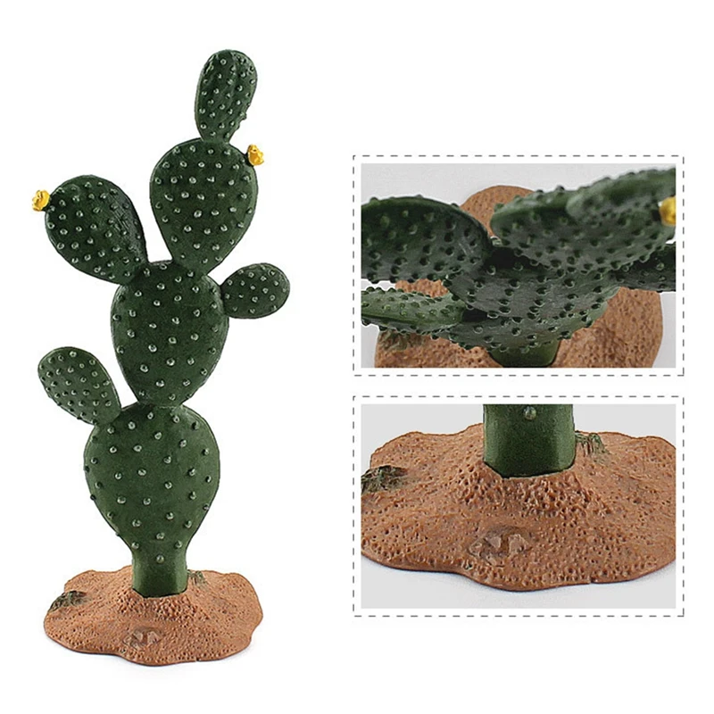 Simulation Green Plant Cactus Tree Baobab Bush Model DIY Scene Props For Kids Cognitive Toys