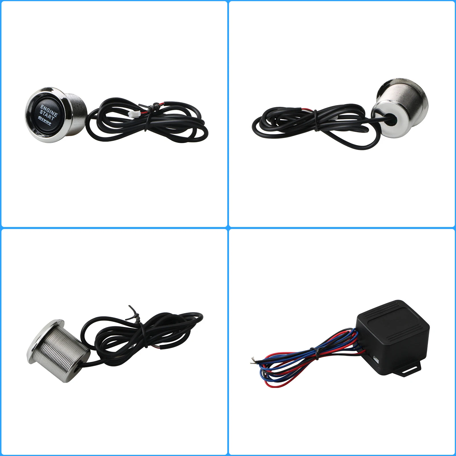 Keyless Universal Car Engine One-Key Start & Stop Button Universal Car Push Engine Start Button & Keyless Go SystemKey